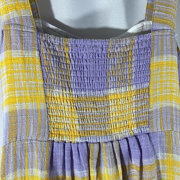 URBAN OUTFITTERS PLAID PURPLE & YELLOW MAXI DRESS - Picture 10 of 10